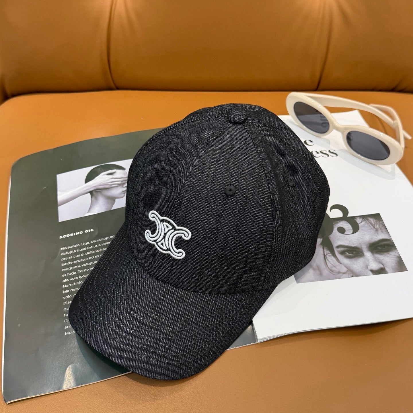 Celine Logo Baseball Cap 448276