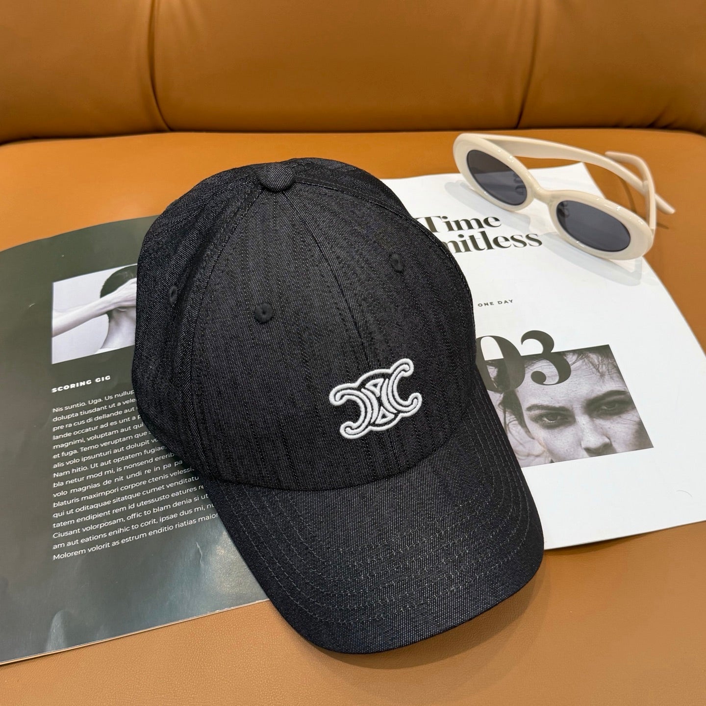 Celine Logo Baseball Cap 448276