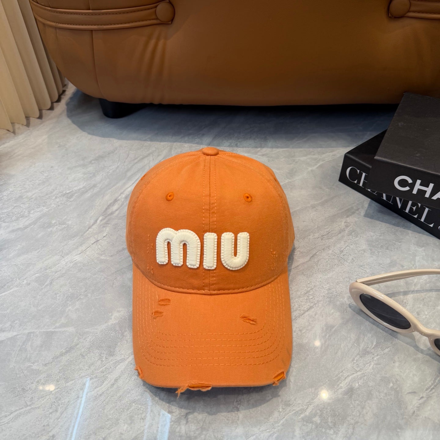 Miumiu Logo Hat Cotton 401100