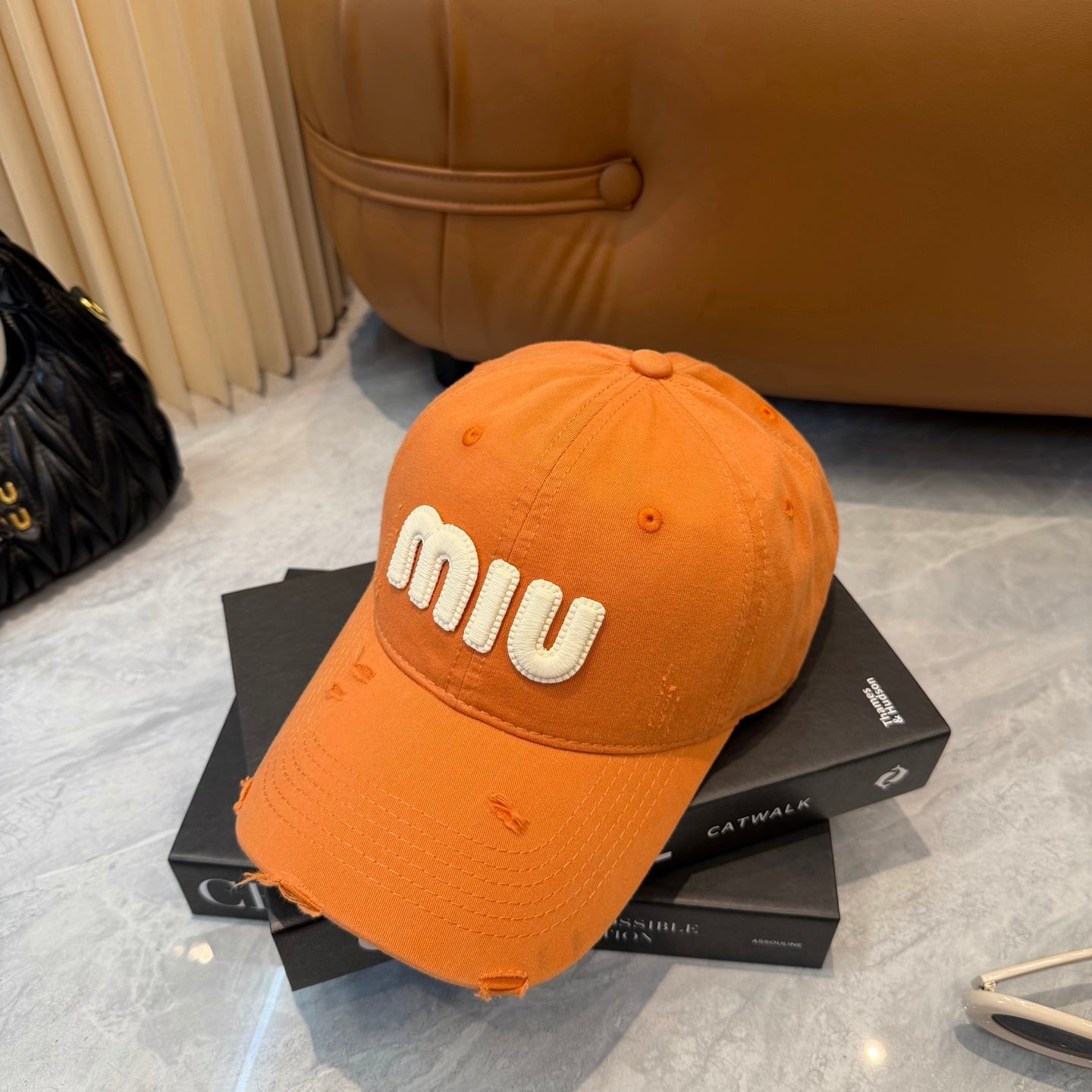 Miumiu Logo Hat Cotton 401100