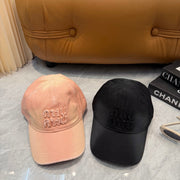 Miumiu Logo-embroidered Distressed Baseball Cap 413112