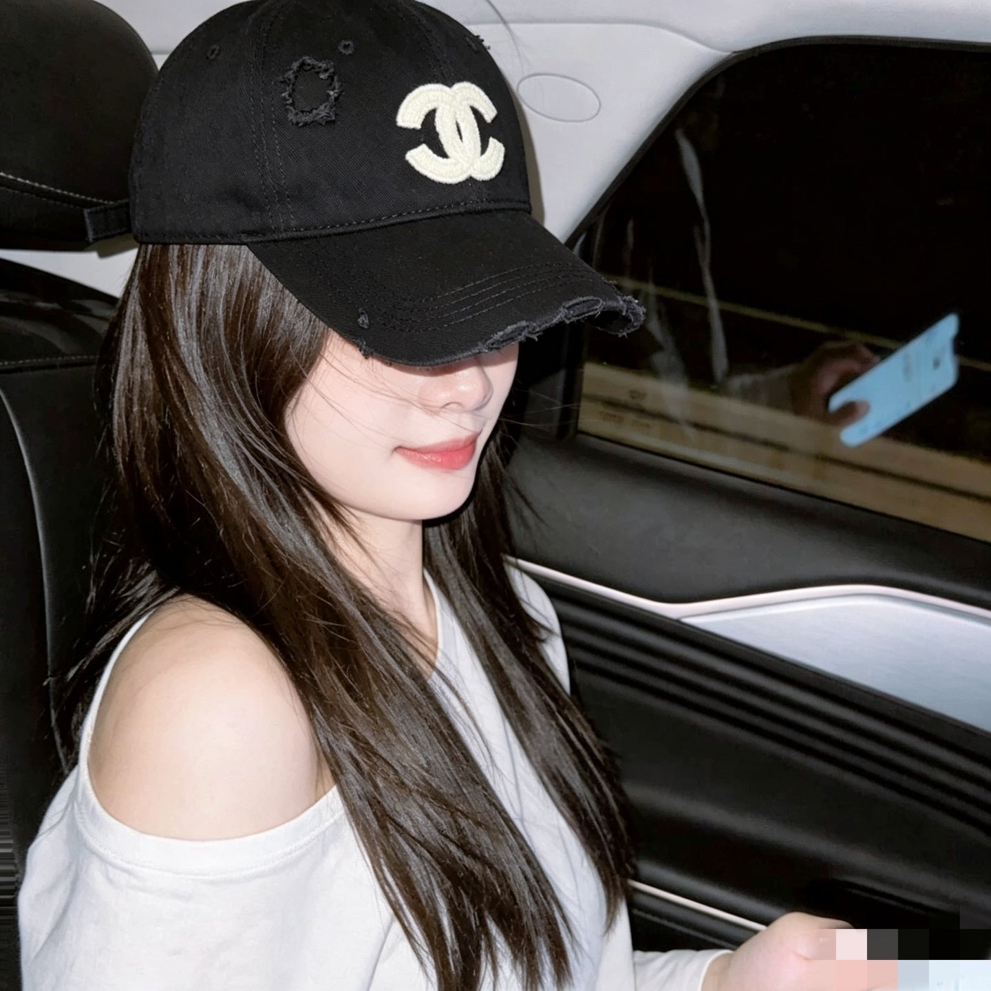 Chanel Embroidered Logo Baseball Cap 360766