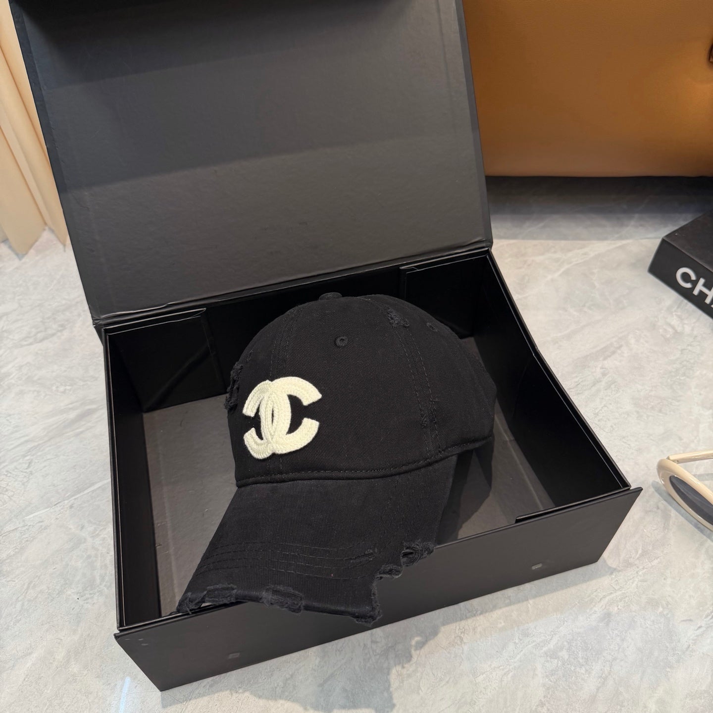 Chanel Embroidered Logo Baseball Cap 360766