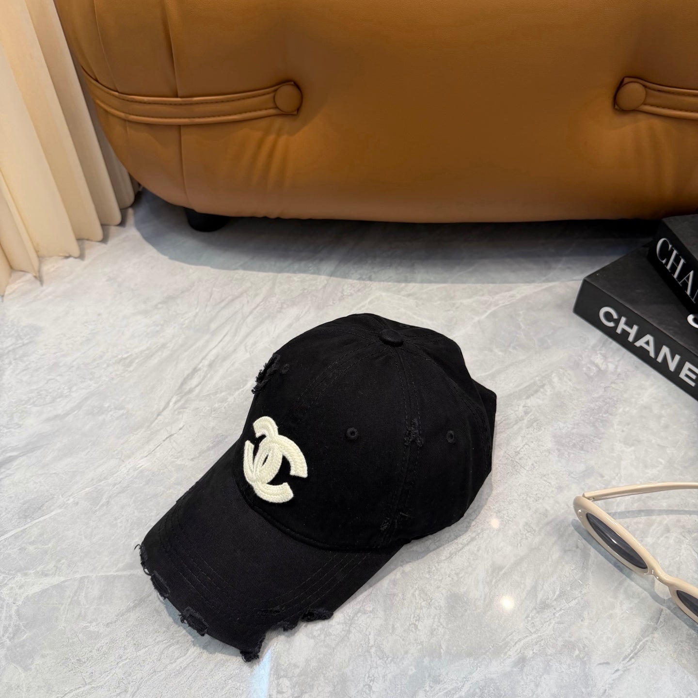 Chanel Embroidered Logo Baseball Cap 360766