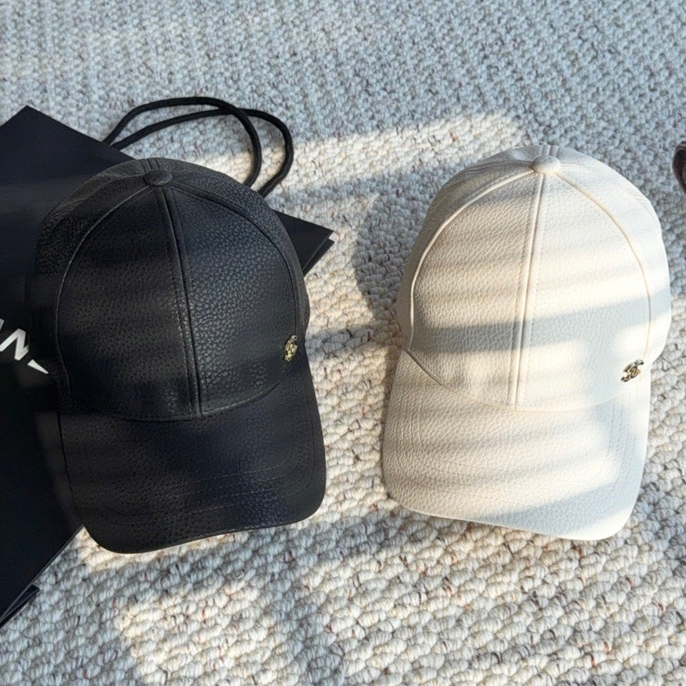 Chanel Textured Leather Cap 448207