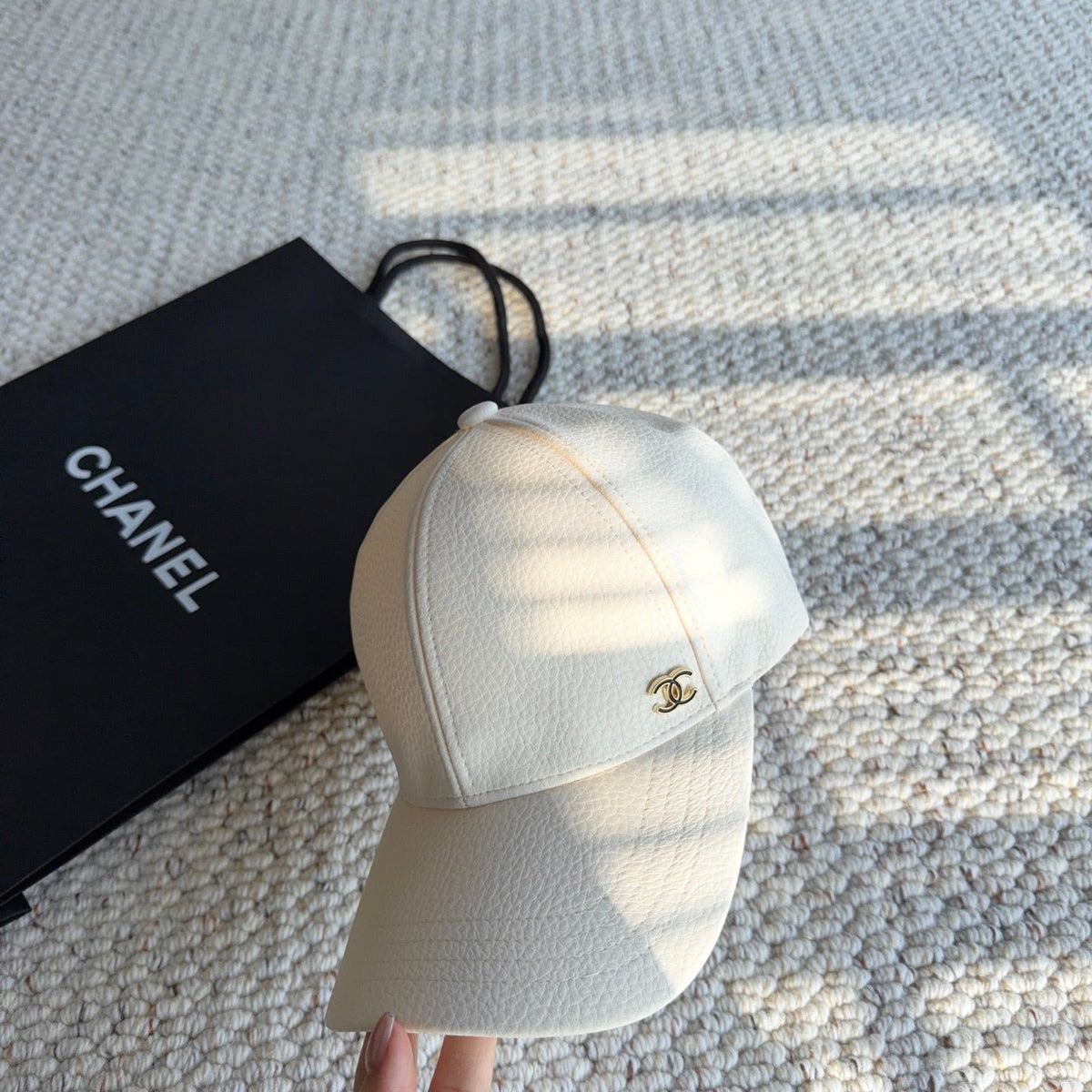 Chanel Textured Leather Cap 448207