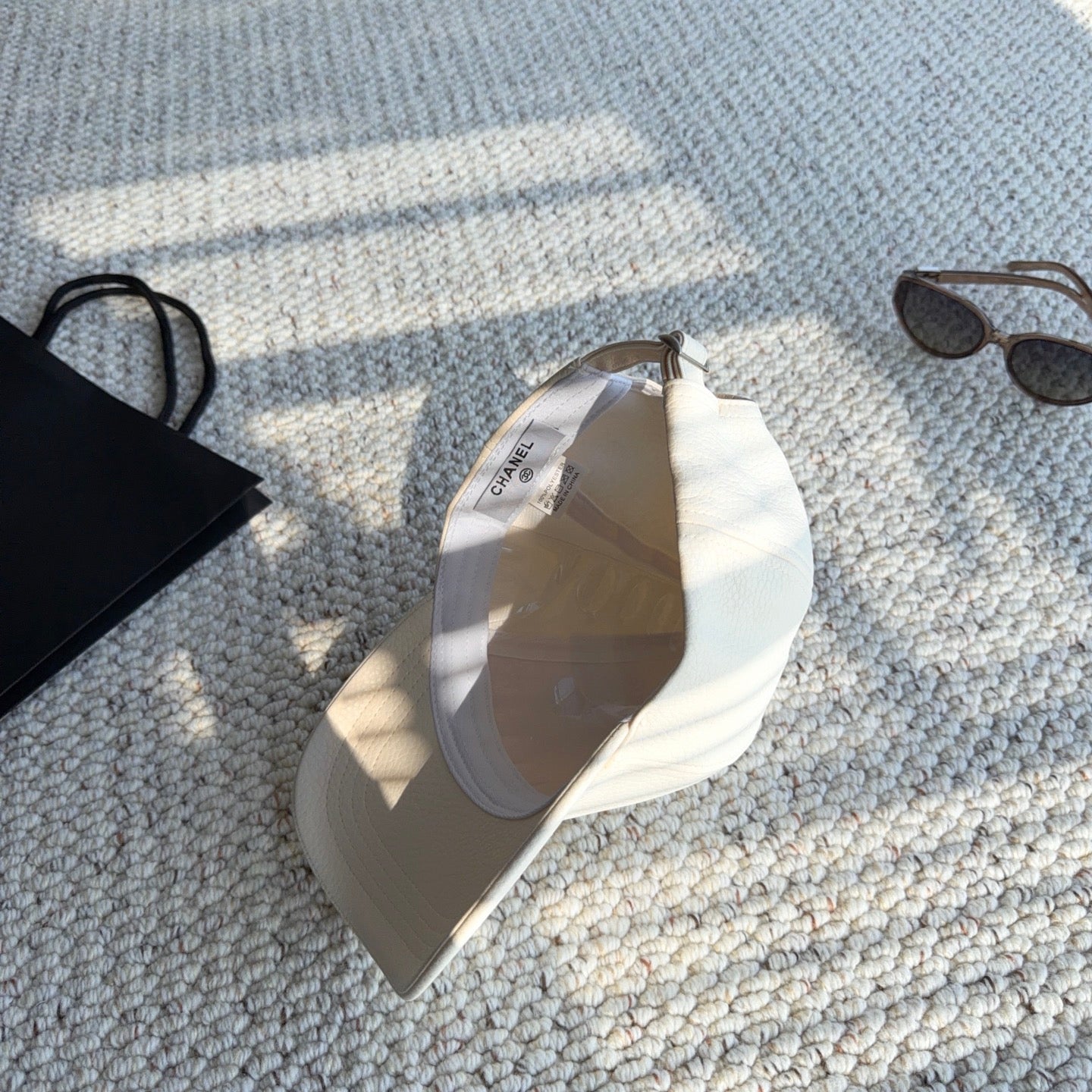 Chanel Textured Leather Cap 448207