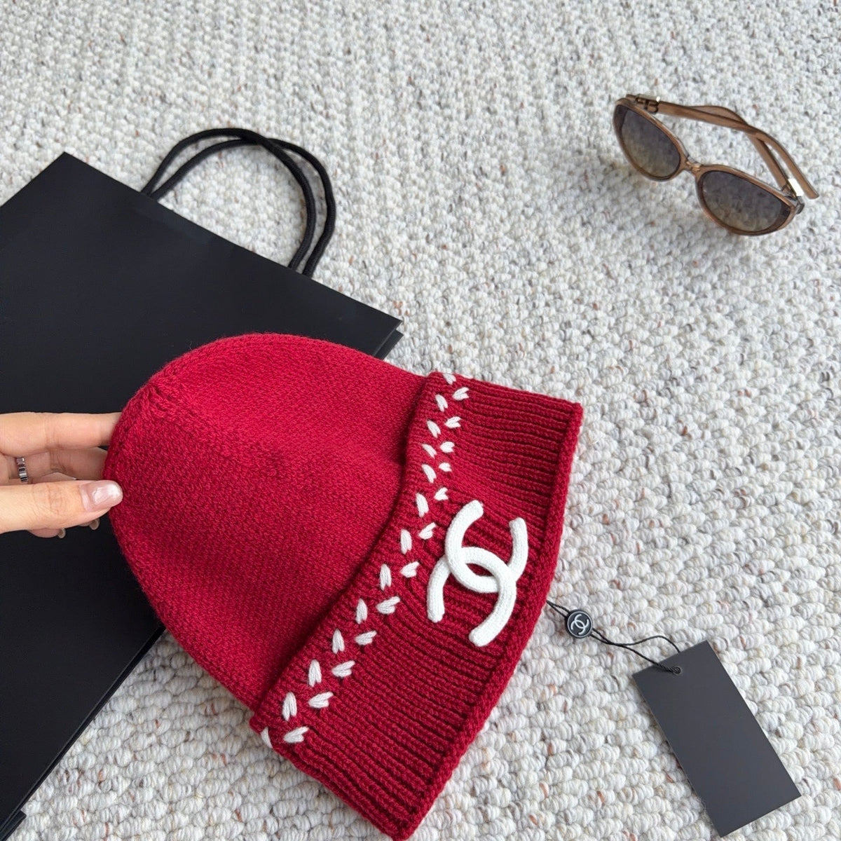 Chanel Knit Beanie Hat 454066
