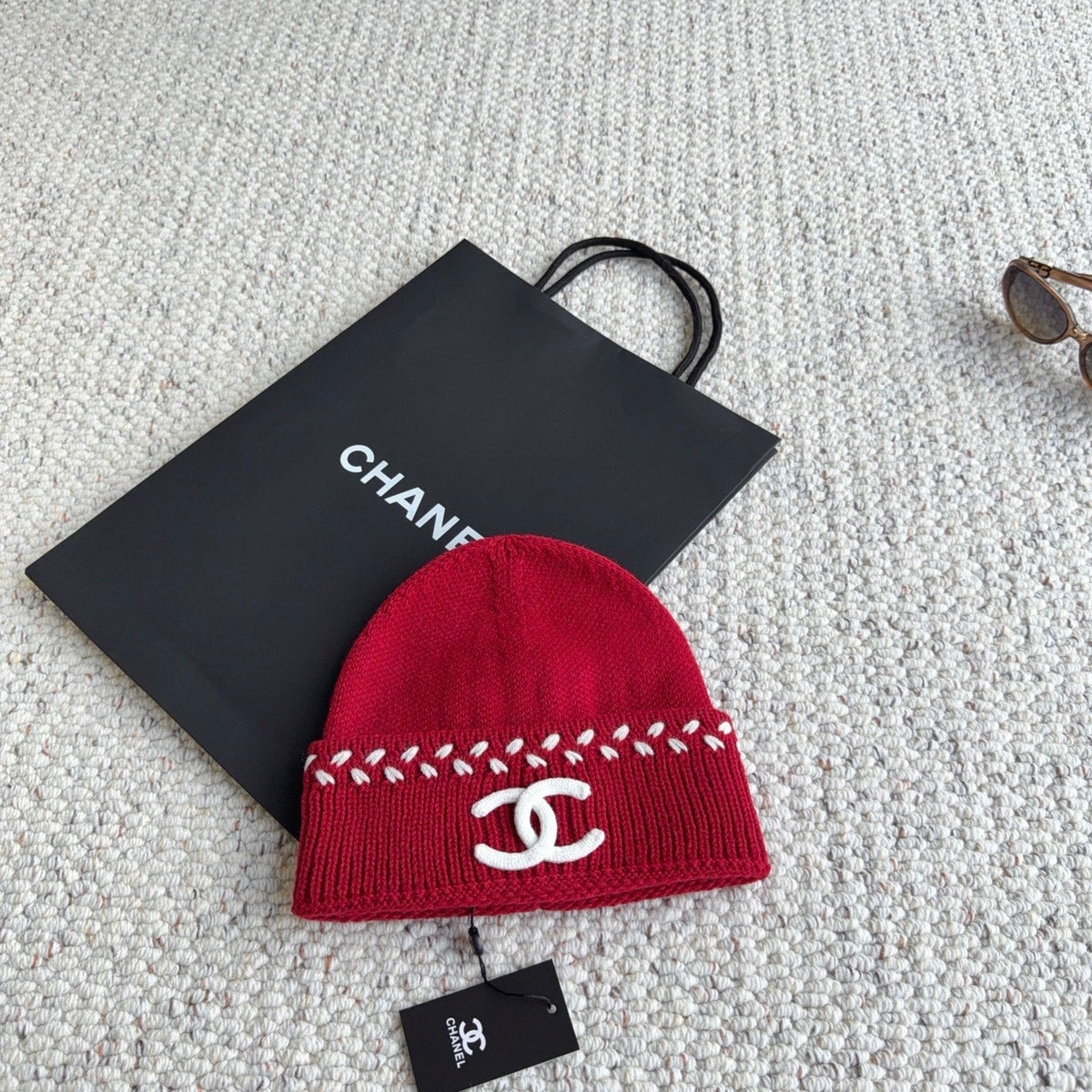 Chanel Knit Beanie Hat 454066
