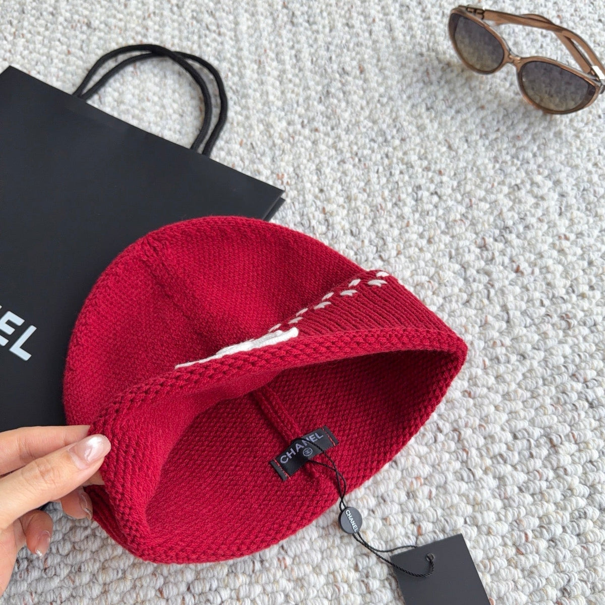 Chanel Knit Beanie Hat 454066