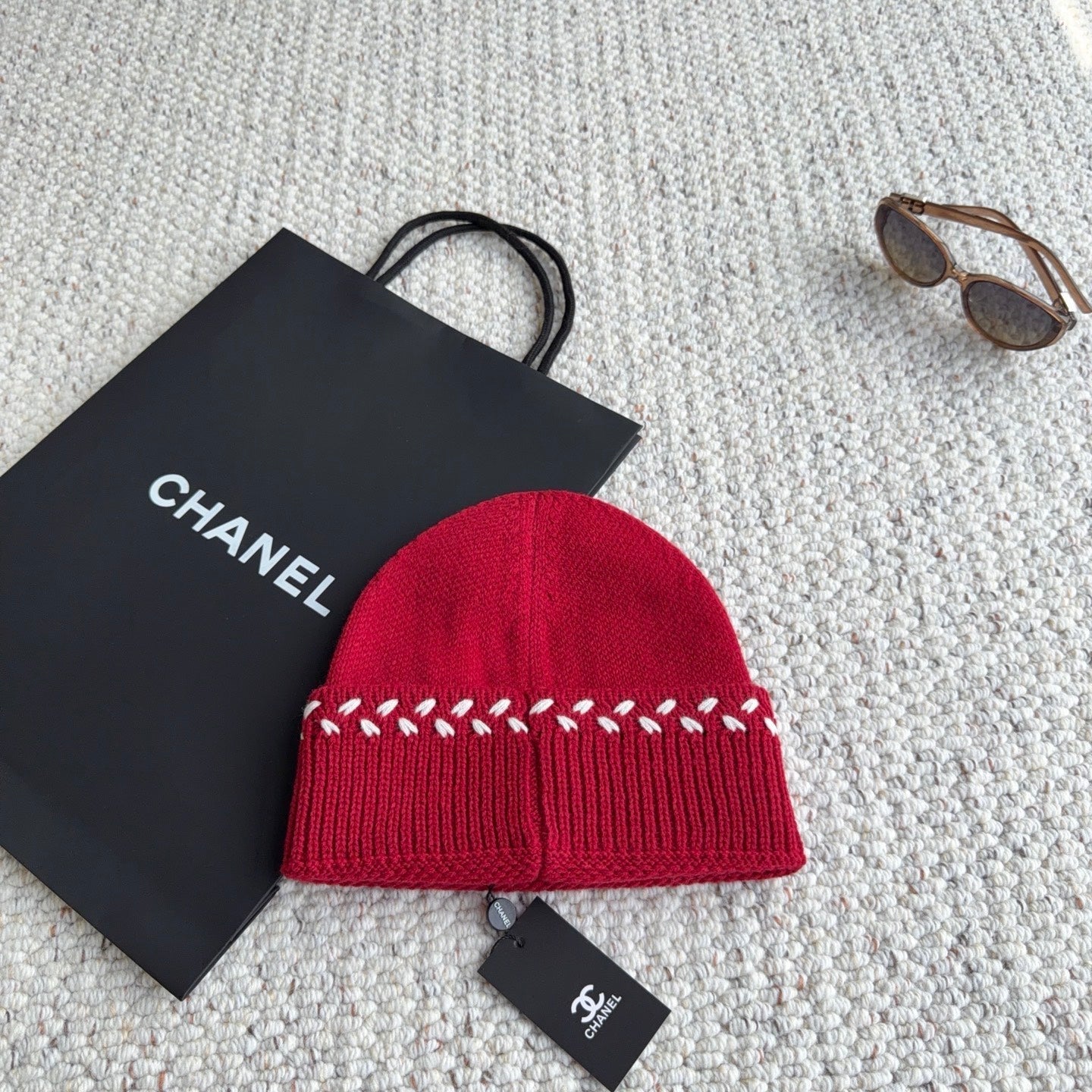 Chanel Knit Beanie Hat 454066