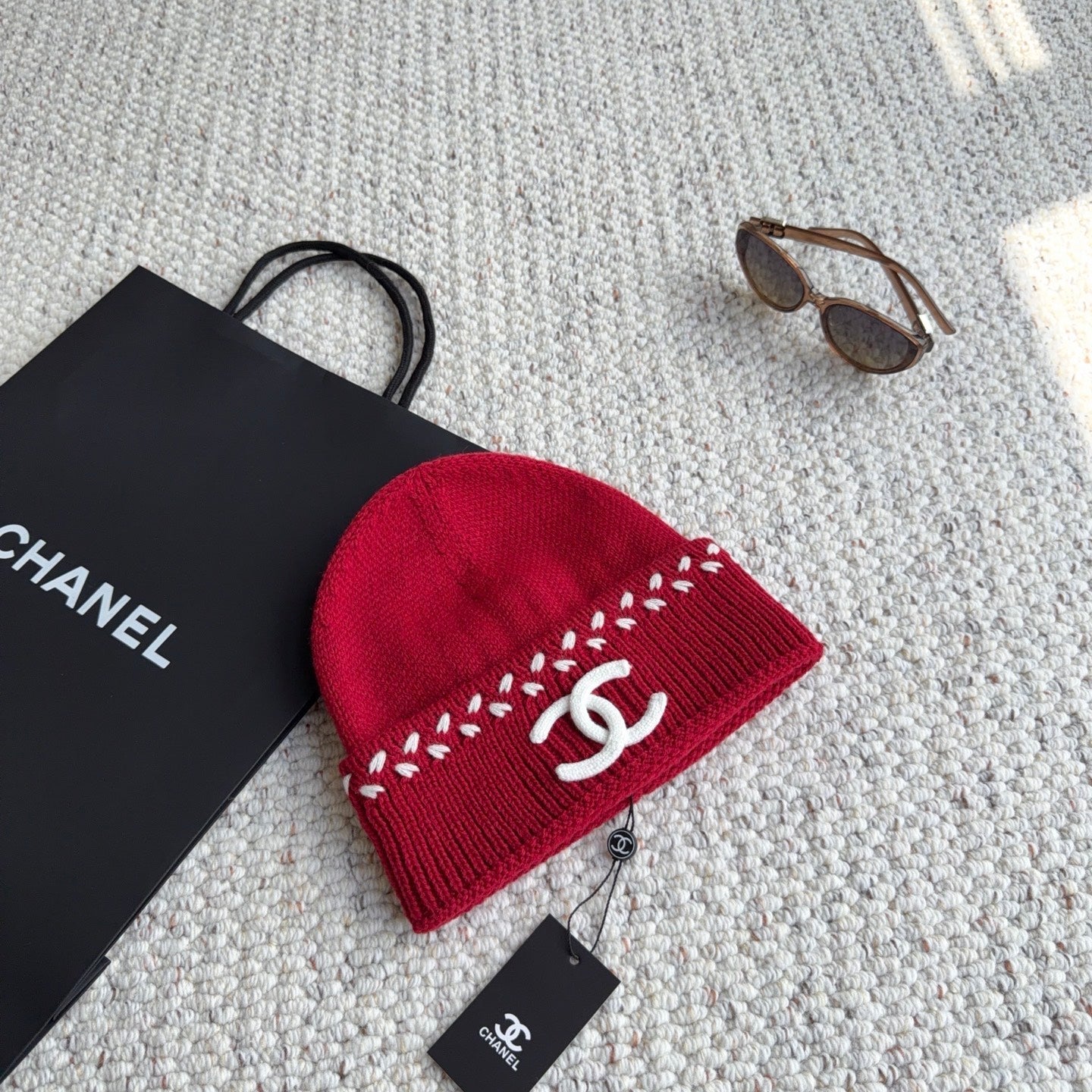 Chanel Knit Beanie Hat 454066
