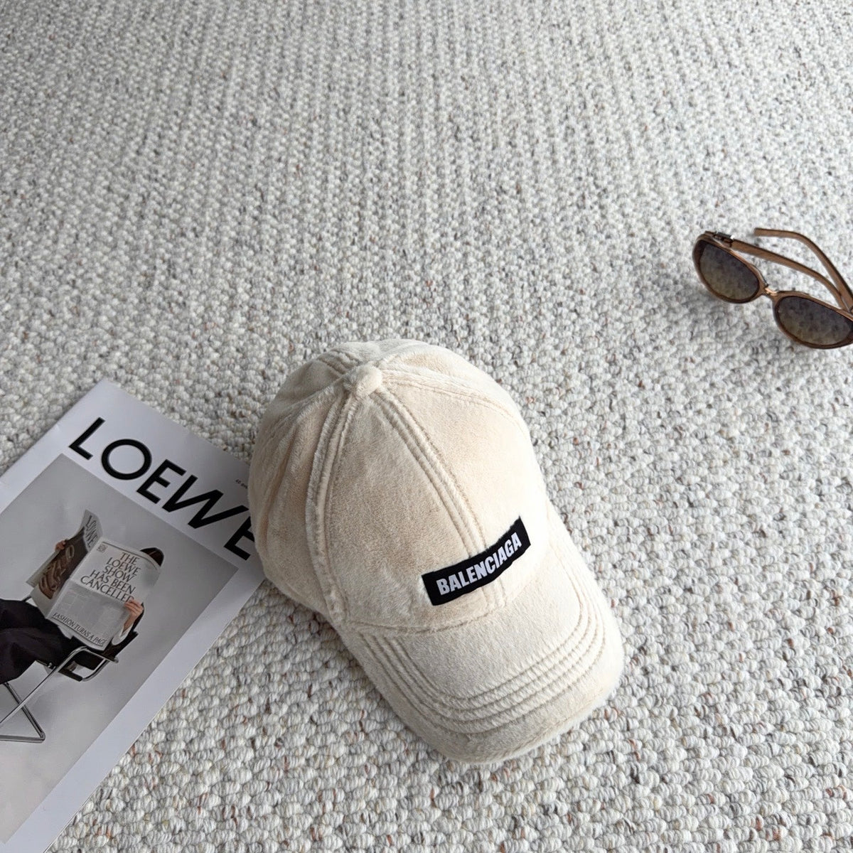Balenciaga Furry Baseball Cap Hat 515556