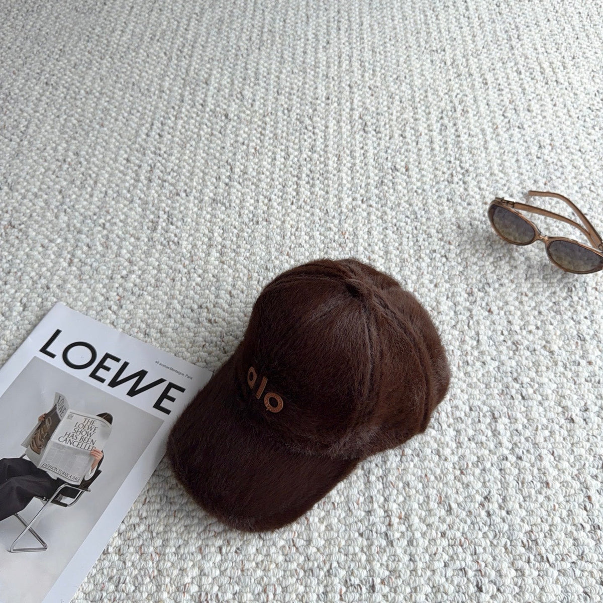 Alo Yoga Plush Fabric Baseball Cap Hat 515570
