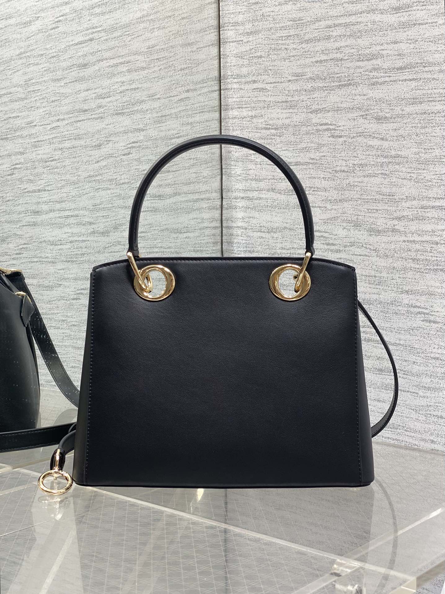 Dior 2025 Bow Bag 28cm Black Leather 272519