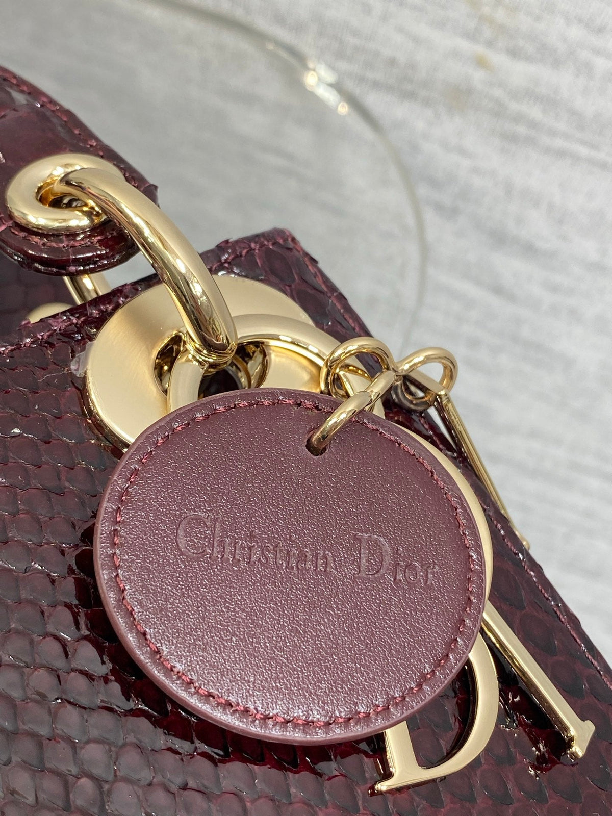 Dior 2026 Snakeskin Print Lady Dior Bag 17cm Leather 408666