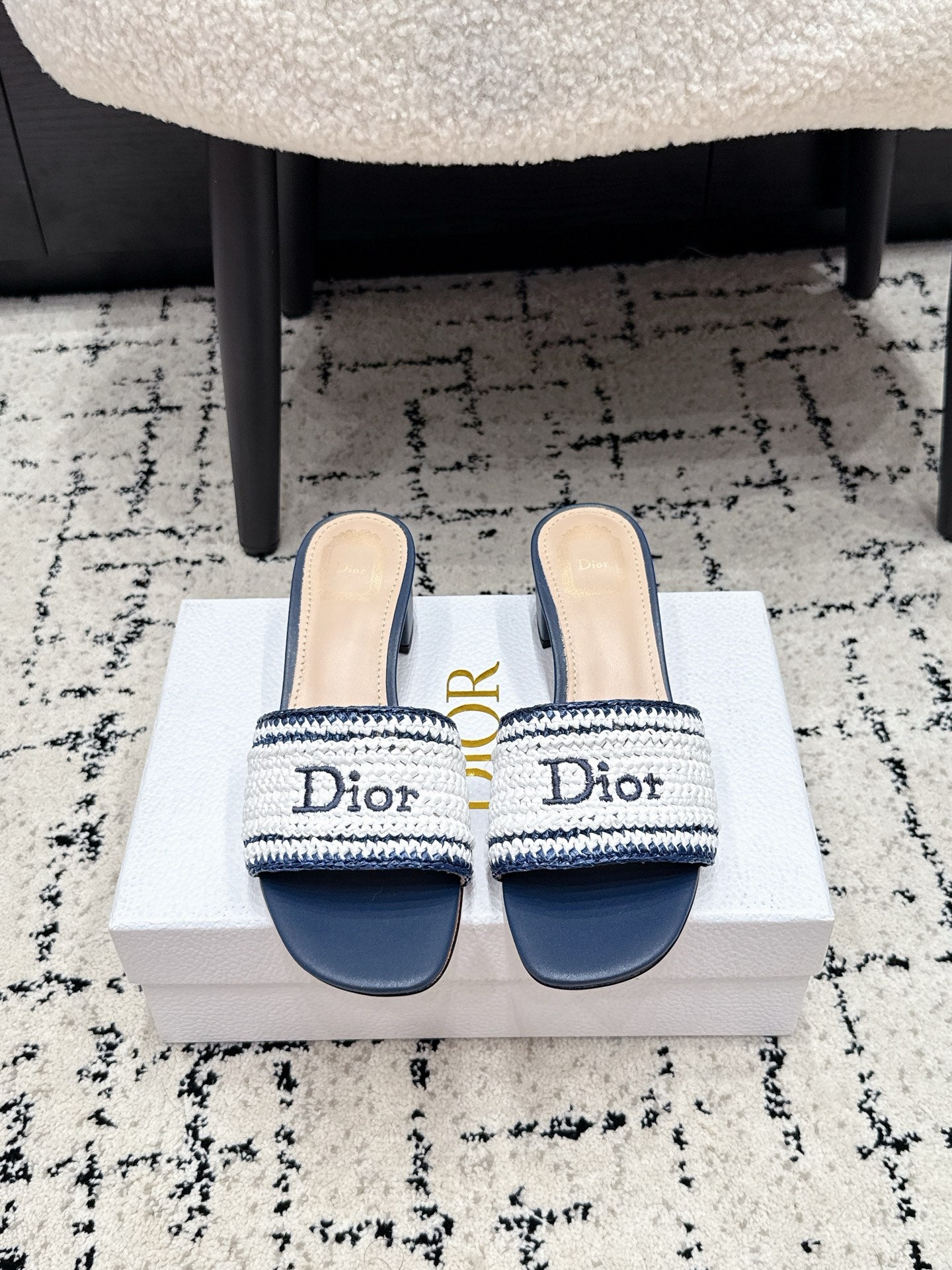 Dior 2026 Sandal 45mm Raffia Woven 847005