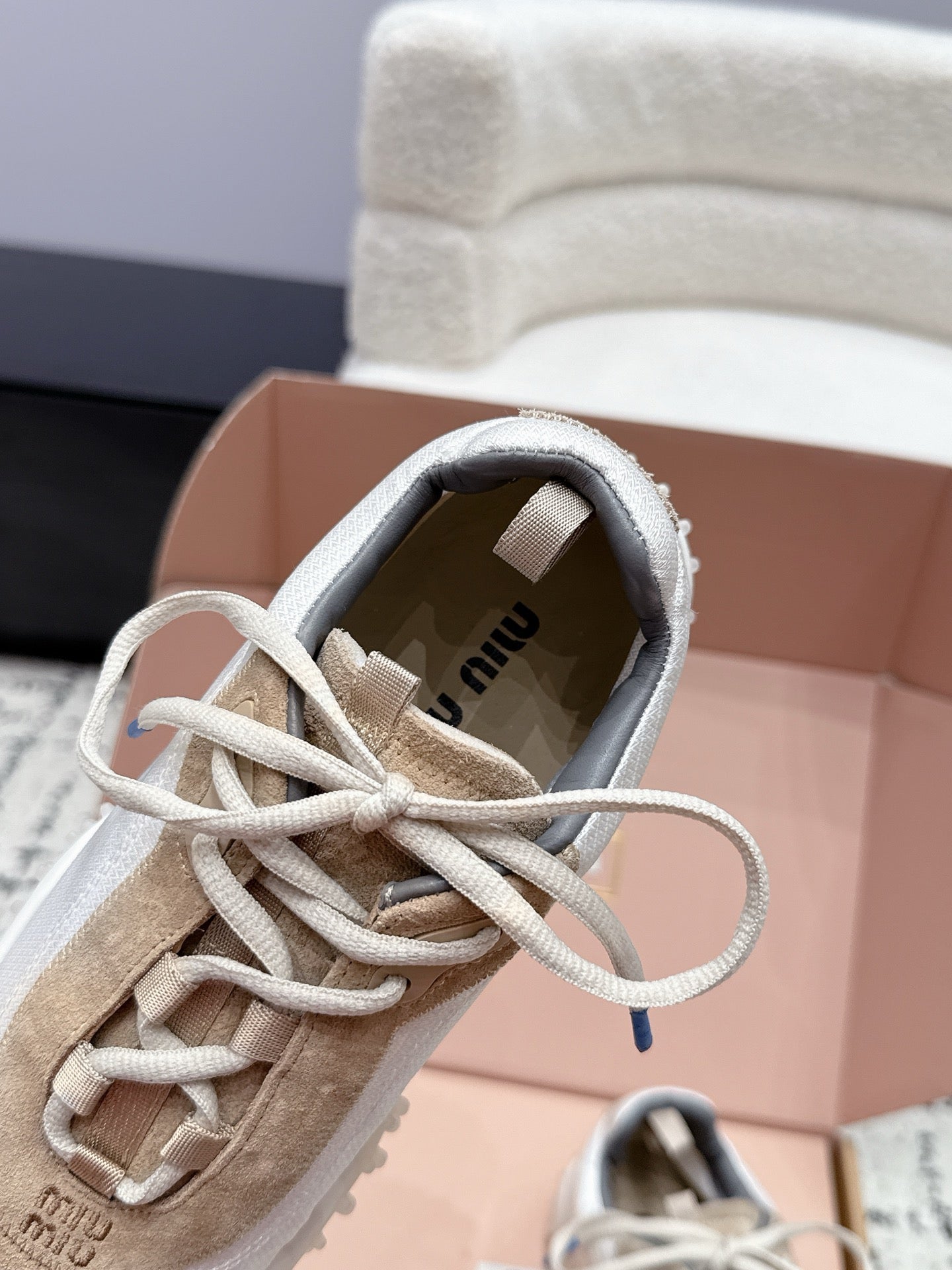 Miumiu 2026 Bubble Sneaker Technical Fabric And Suede 955019