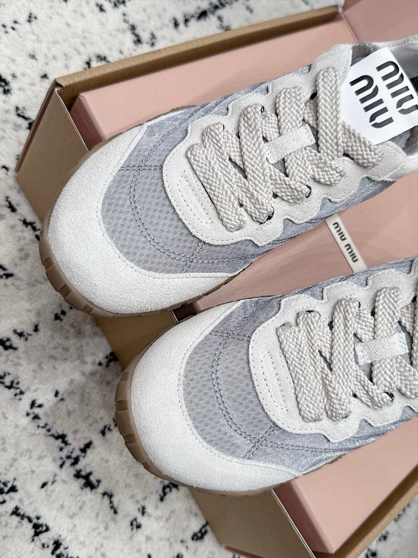 Miumiu 2026 Tyre Sneakers Fabric Suede 955041