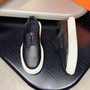 HM Men's Eveil Derby Shoe Black Tumbled Calfskin