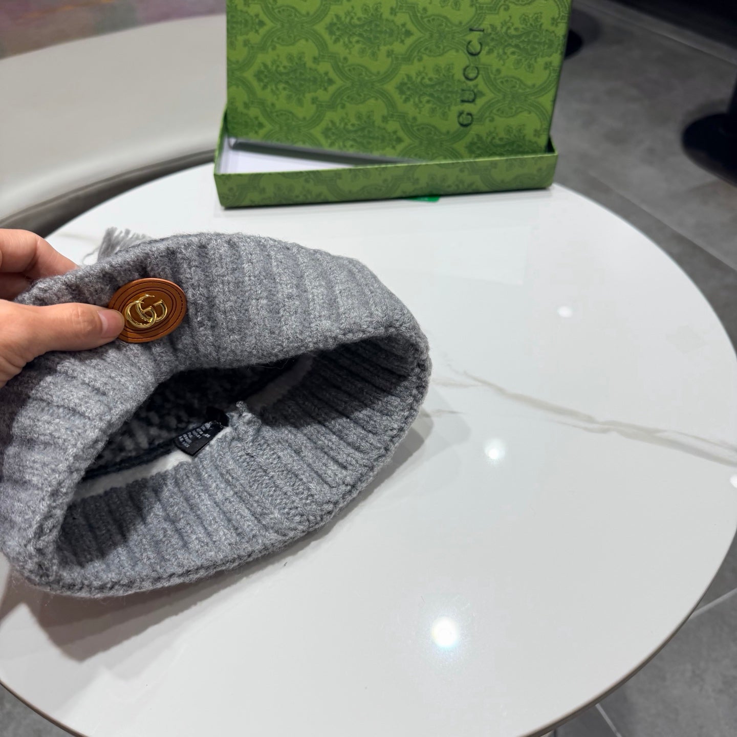 Gucci Wool Blend Knitted Hat 447961