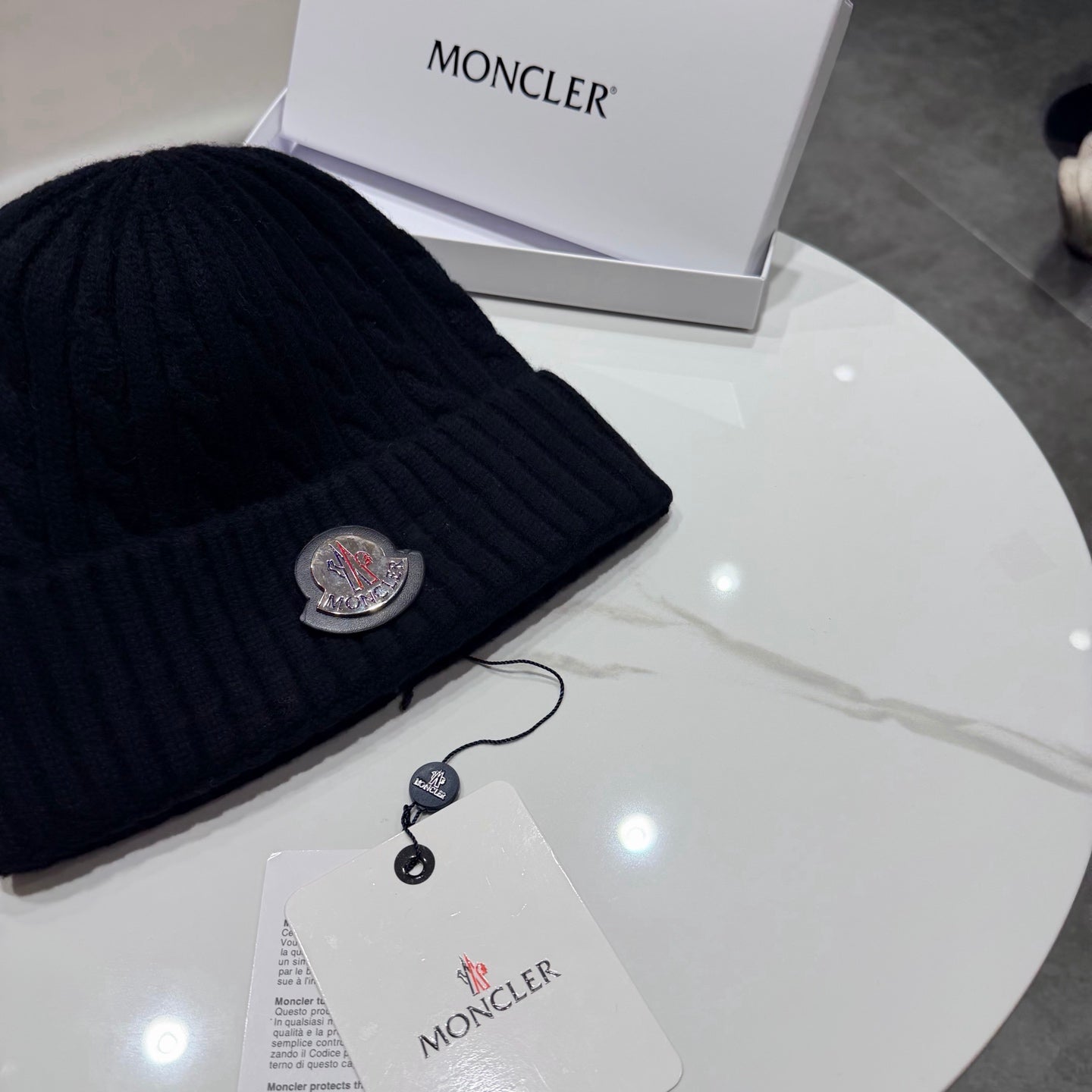 Moncler Pure Wool Knitted Hat 436985