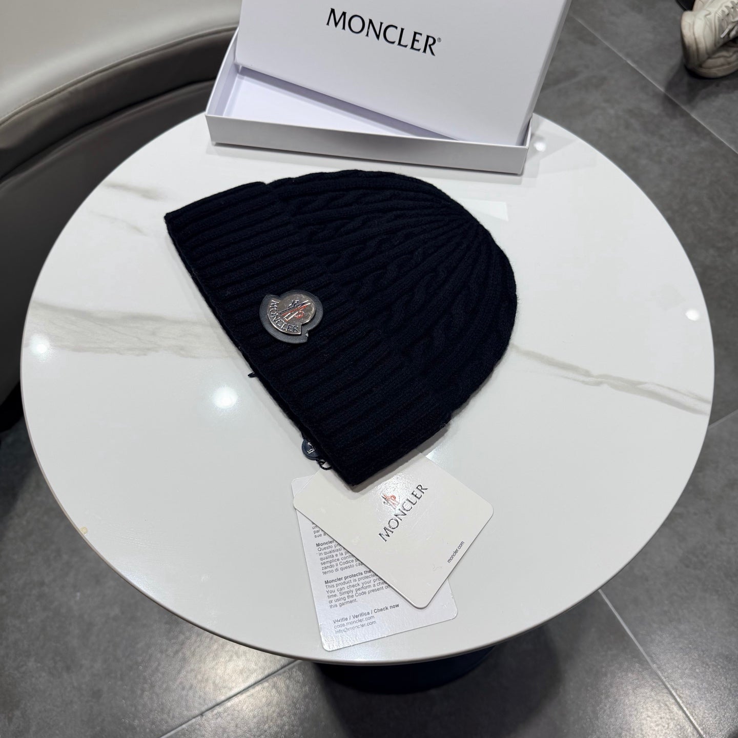 Moncler Pure Wool Knitted Hat 436985