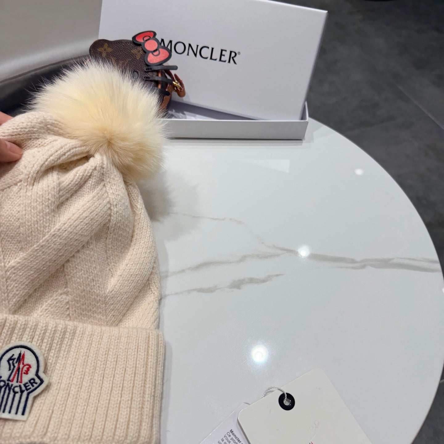 Moncler Wool Hat With Pom-pom 435188