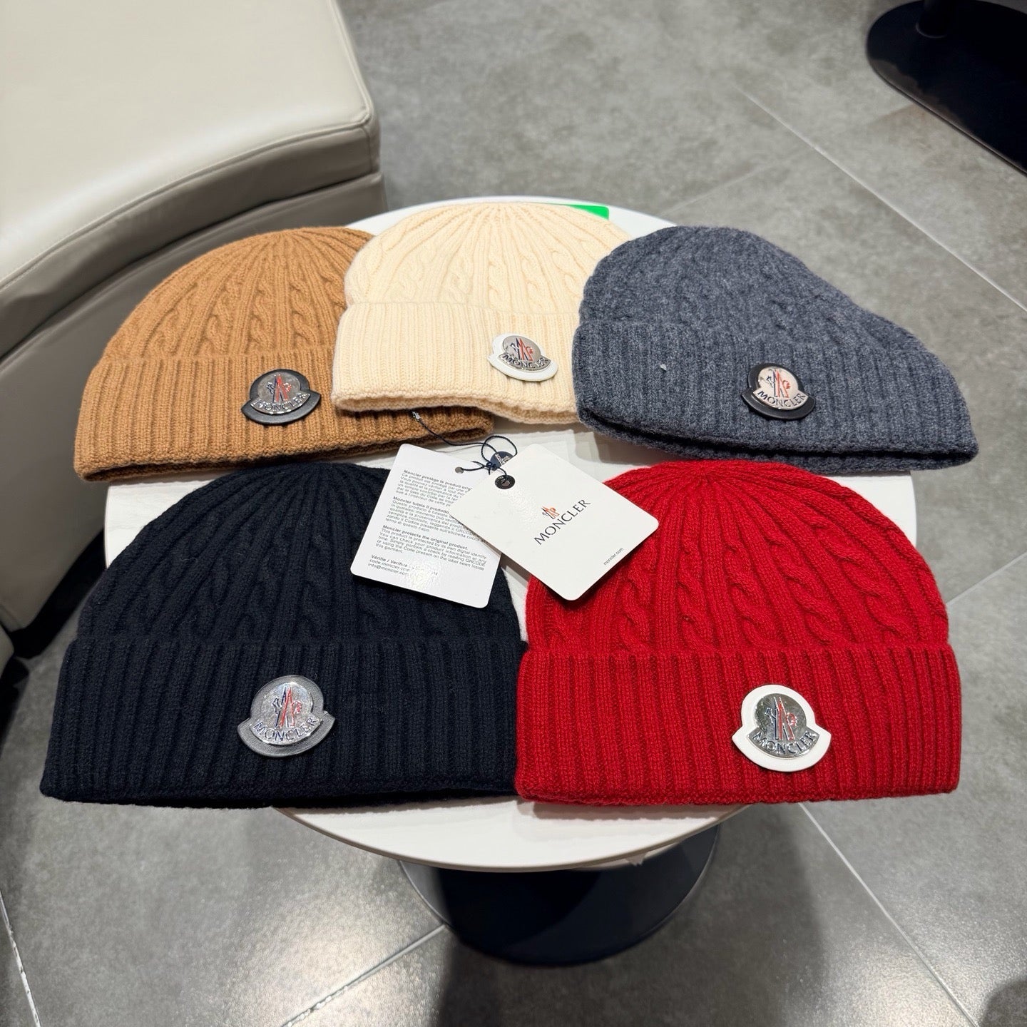 Moncler Pure Wool Knitted Hat 436985