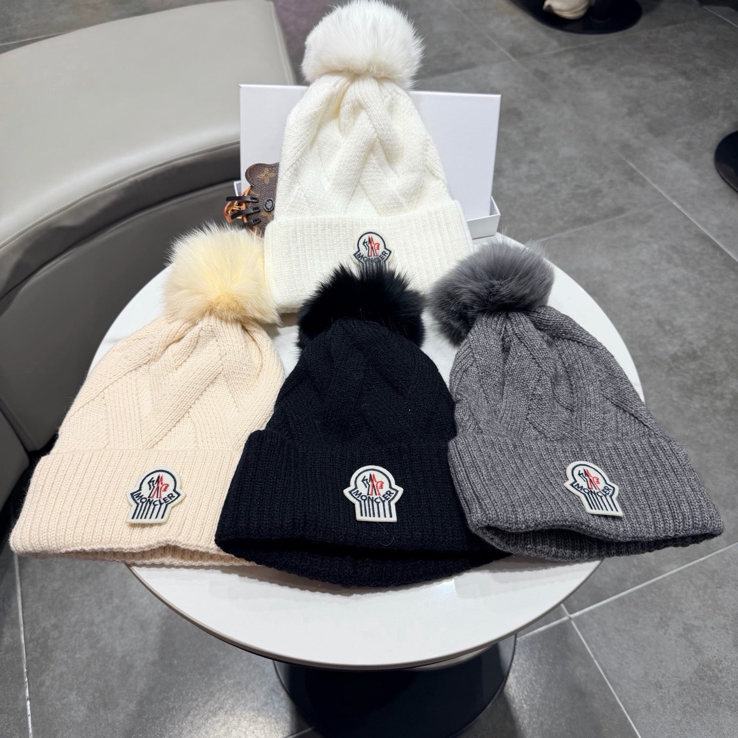 Moncler Wool Hat With Pom-pom 435188
