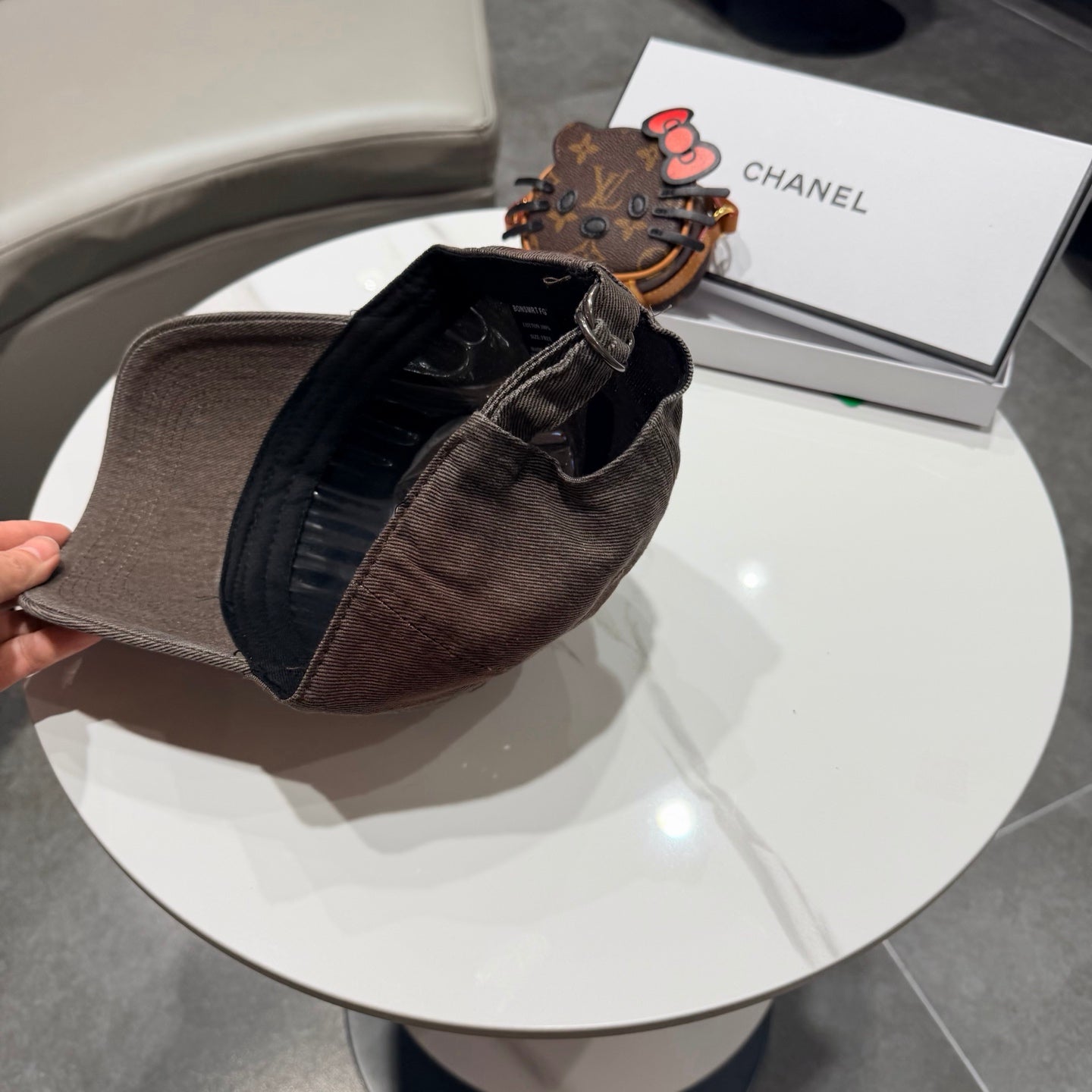 Chanel Logo Denim Cap 400805