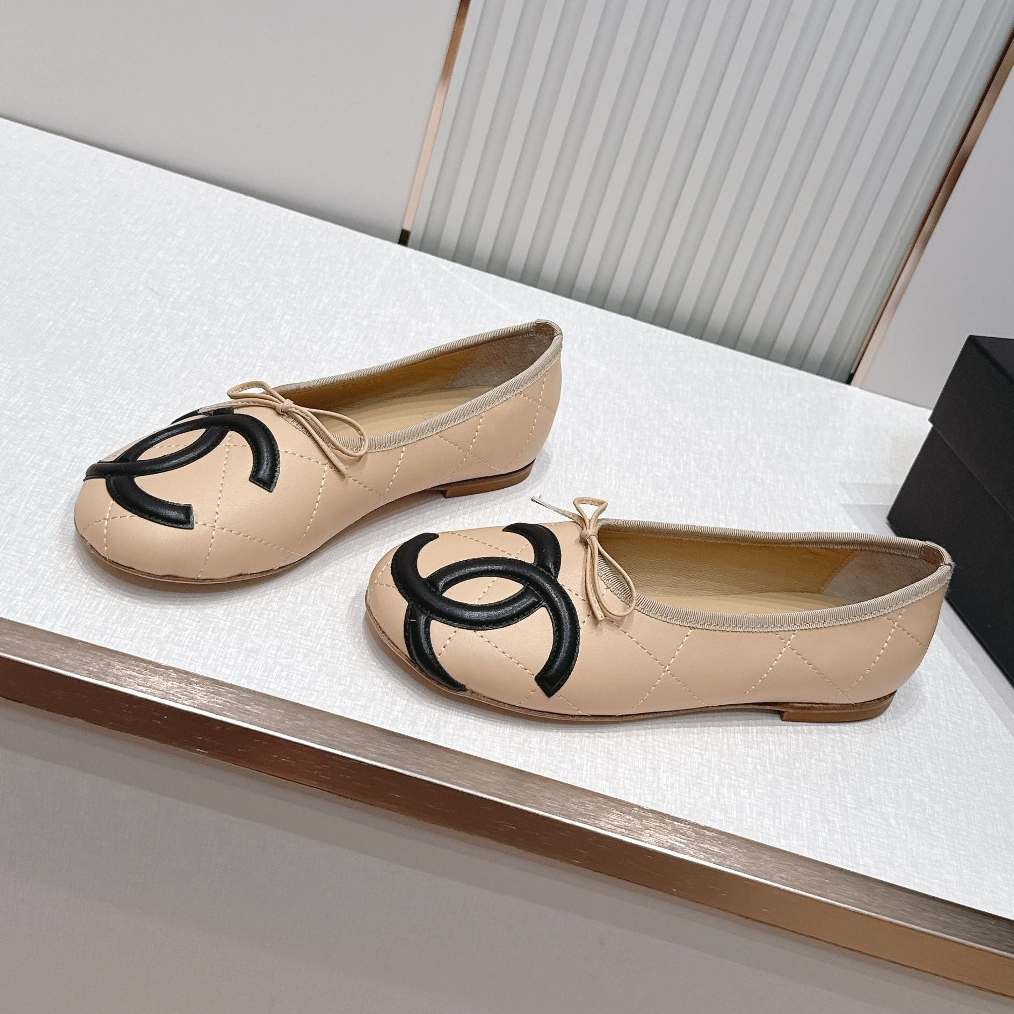 CC 2026 Cambon Ballet Flat Quilted Calfskin