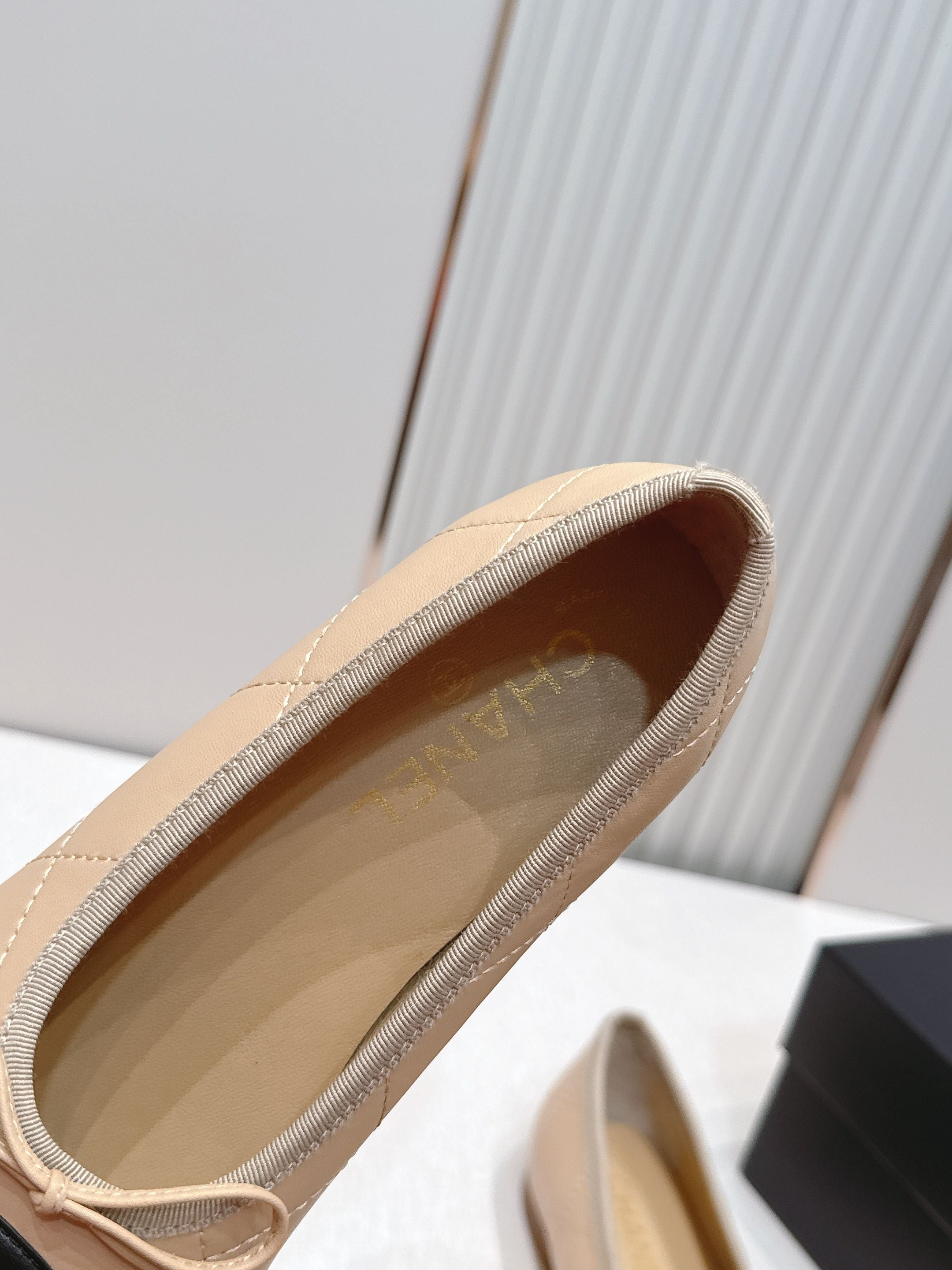 CC 2026 Cambon Ballet Flat Quilted Calfskin