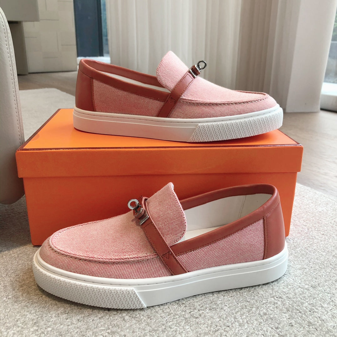 HM GAME SLIP-ON SNEAKER LIGHT PINK FABRIC