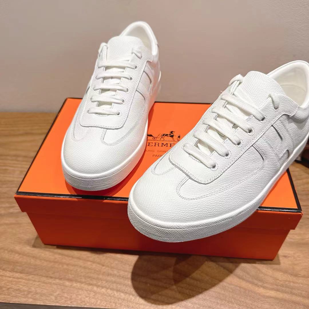 HM 25 Boomerang Sneaker White Calfskin