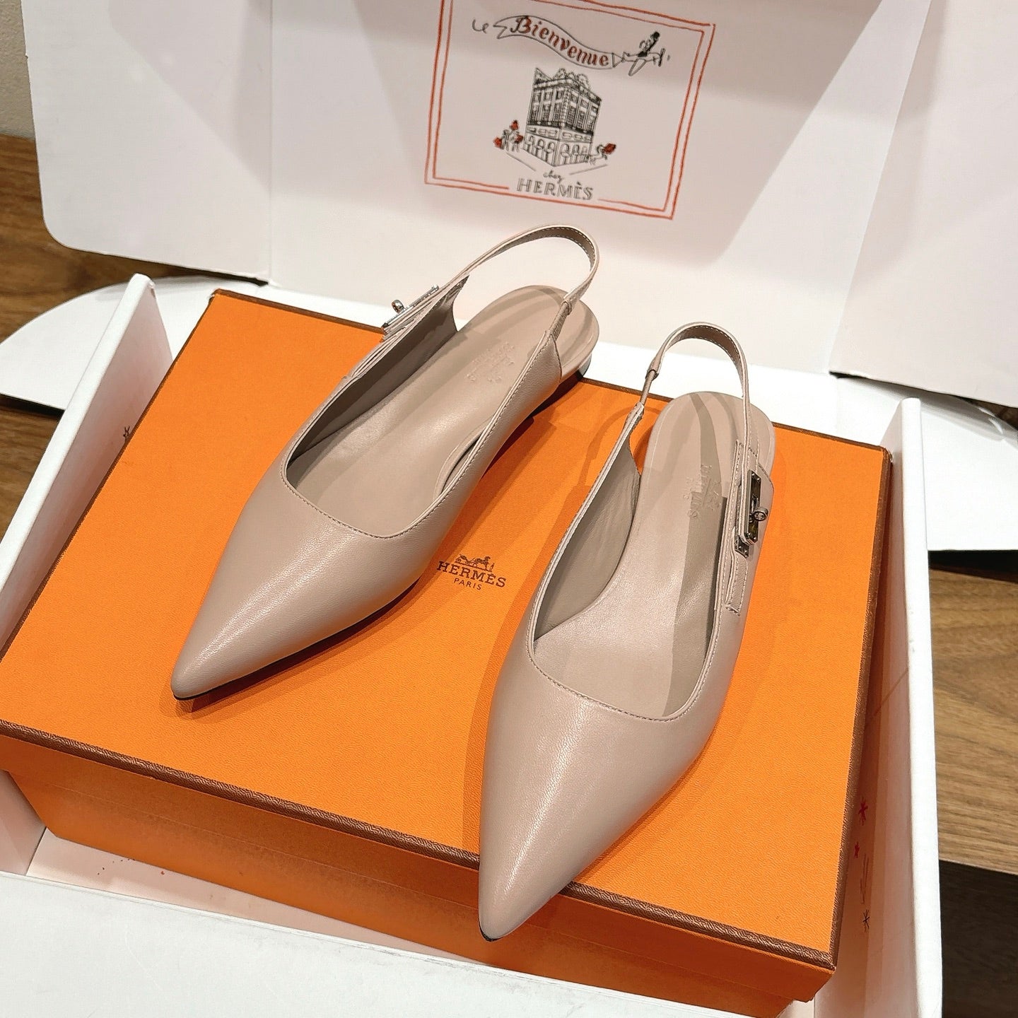 Hermes 2026 Lovely Slingback Flat Calfskin 774720