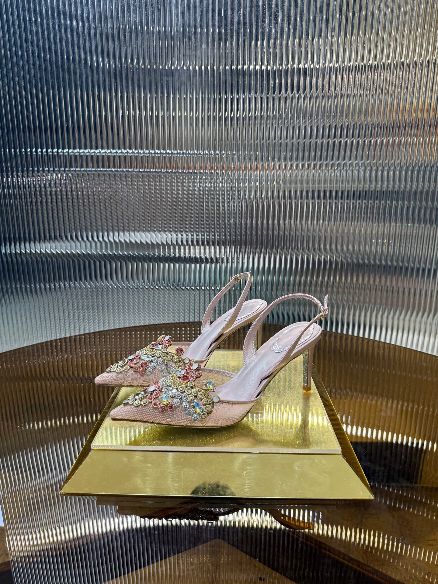 RC 25C Retro Slingbacks 7.5cm Gradient Pink Sheepskin 310637