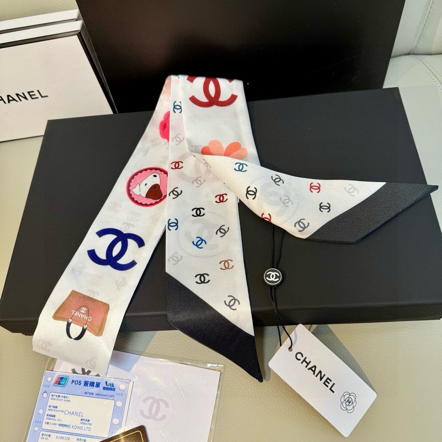 CC  Twilly Mini Star 120cm White Mulberry Silk 943501