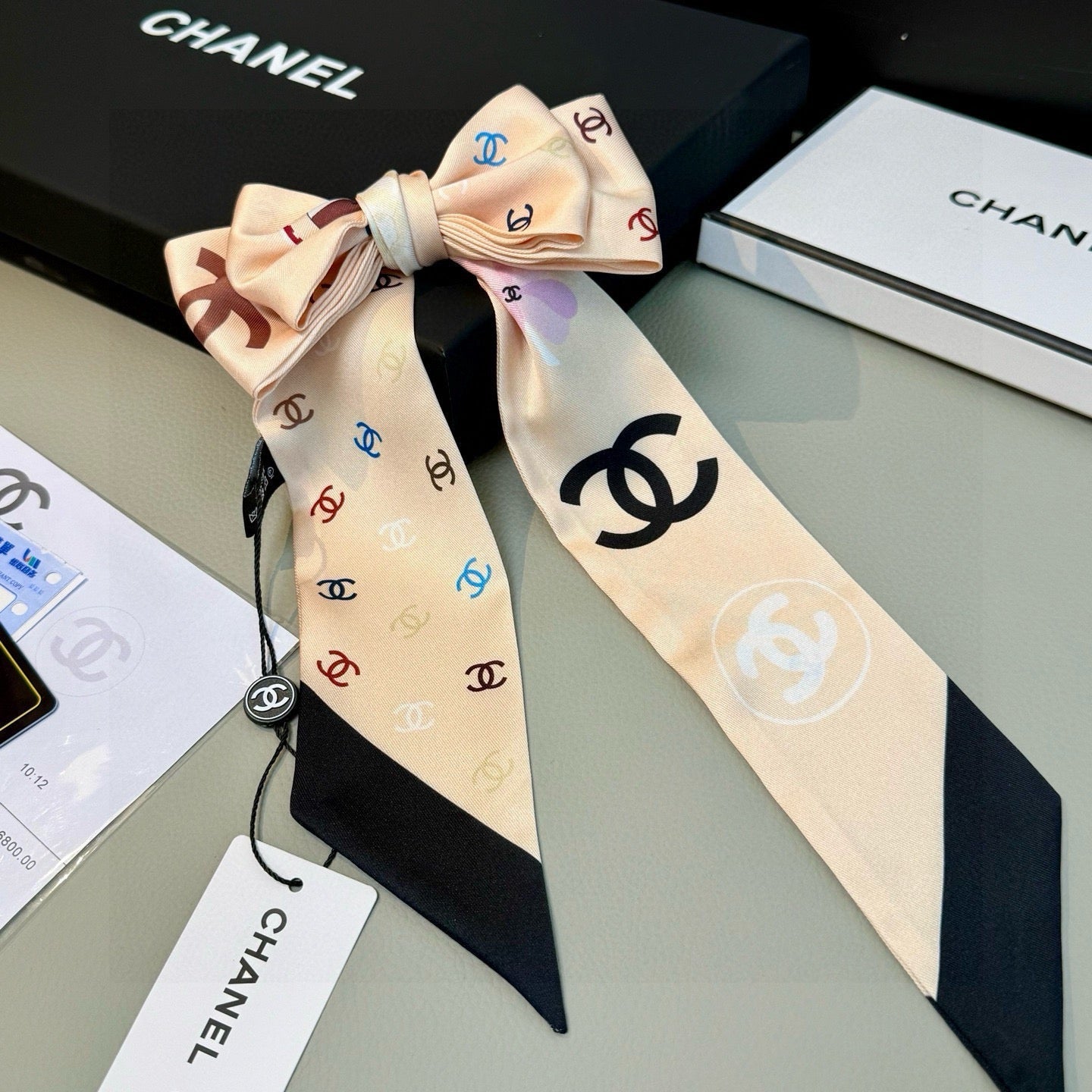 CC  Twilly Mini Star 120cm Light Yellow Mulberry Silk 943502