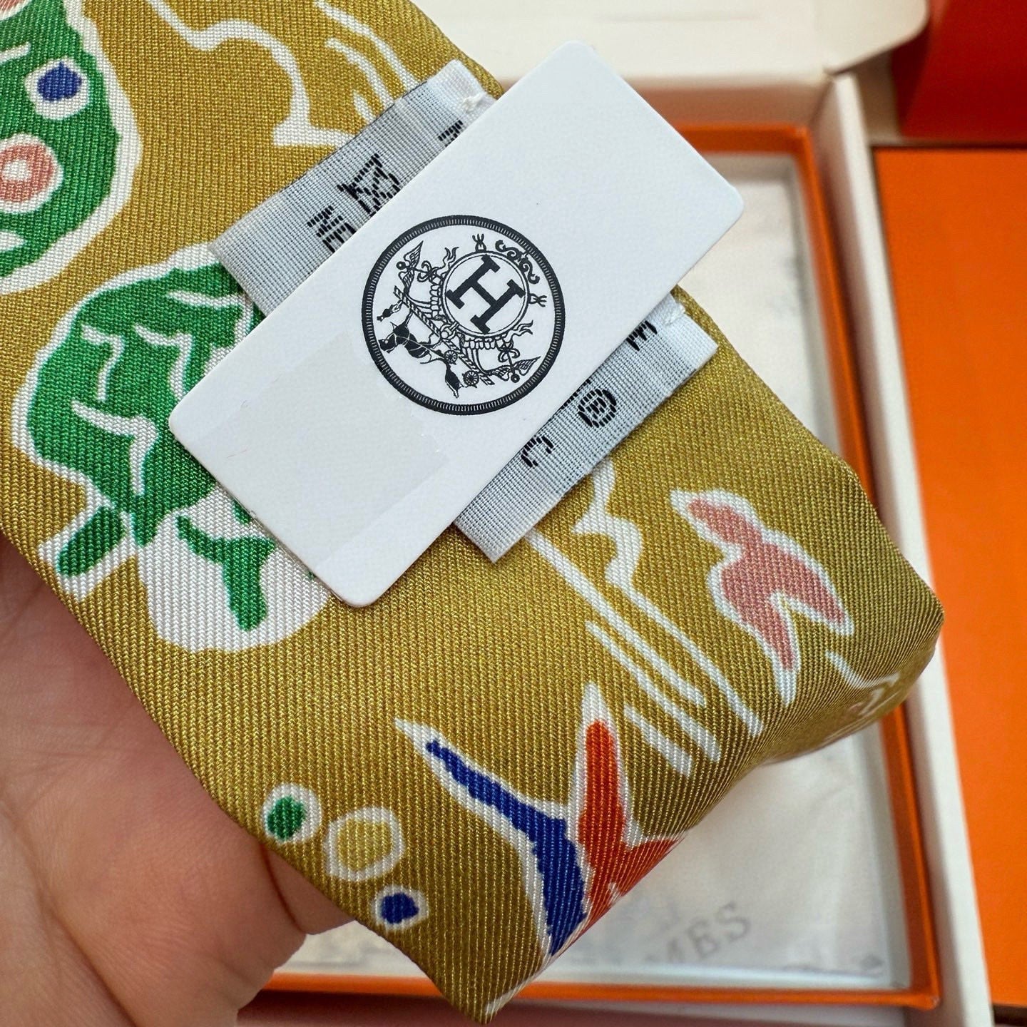 HM Twilly Mini Scarf 86CM Mustard Yellow Mulberry Silk 967443