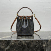 CELINE TEEN CLARA 19 BAG BLACK BROWN CALFSKIN