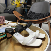 Jimmy 25 Kyda Nappa Sandals 55MM White mix Black Leather 240106