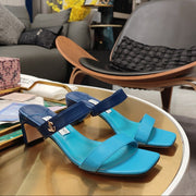 Jimmy 25 Kyda Nappa Sandals 55MM Ncs Blue Leather 240107