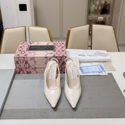 Jimmy 25 Slingback Pump Heels White Nappa Leather 240027