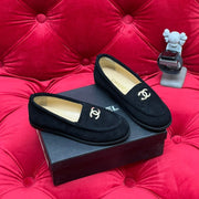 CC Moccasins Black Suede And Lambskin