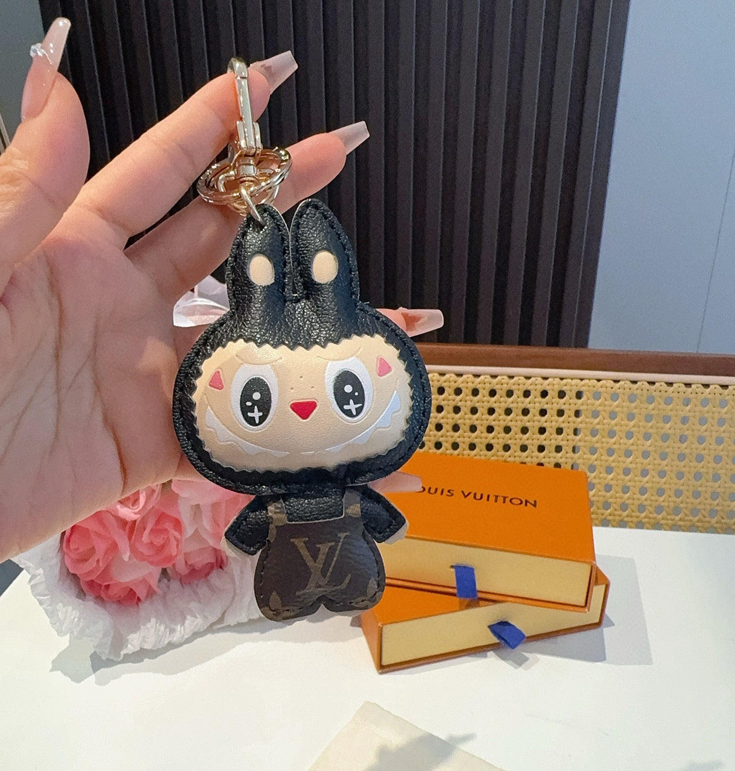 LV Black Labubu Charm