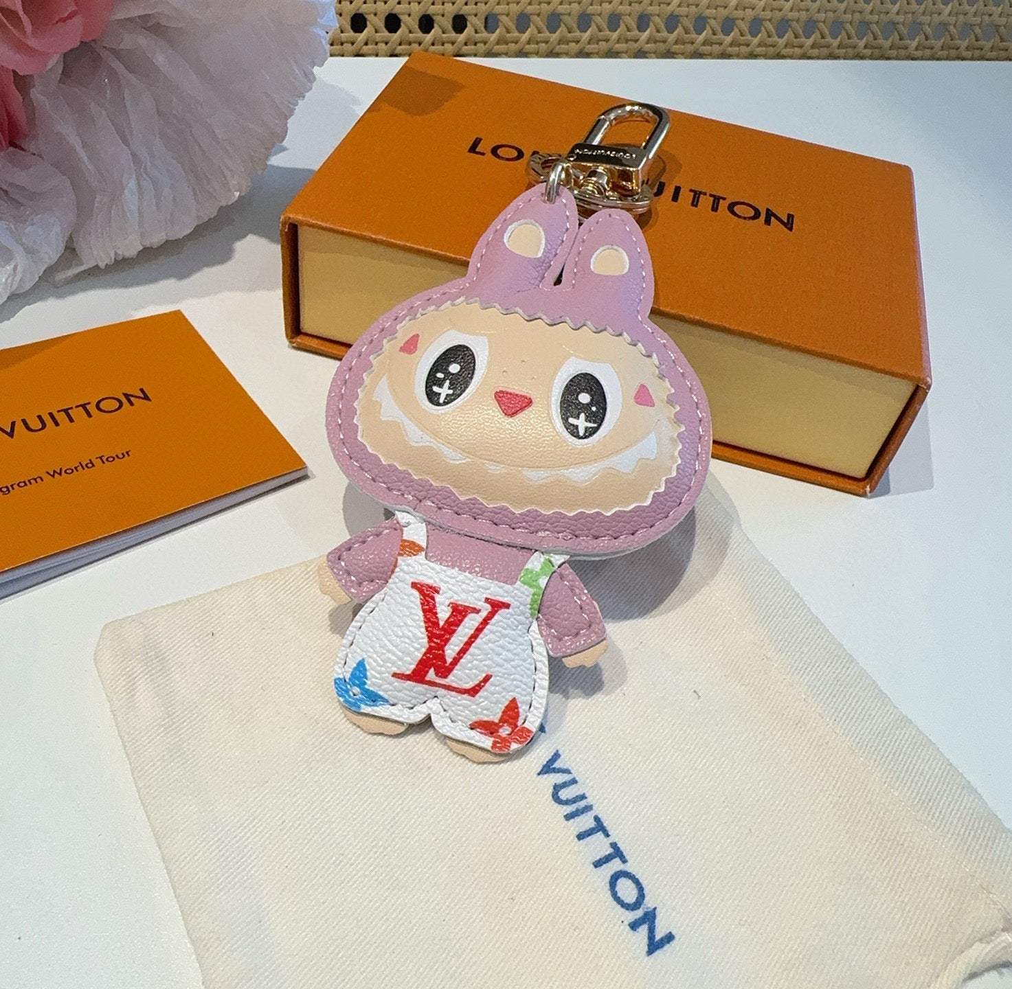 LV Pink Labubu Charm