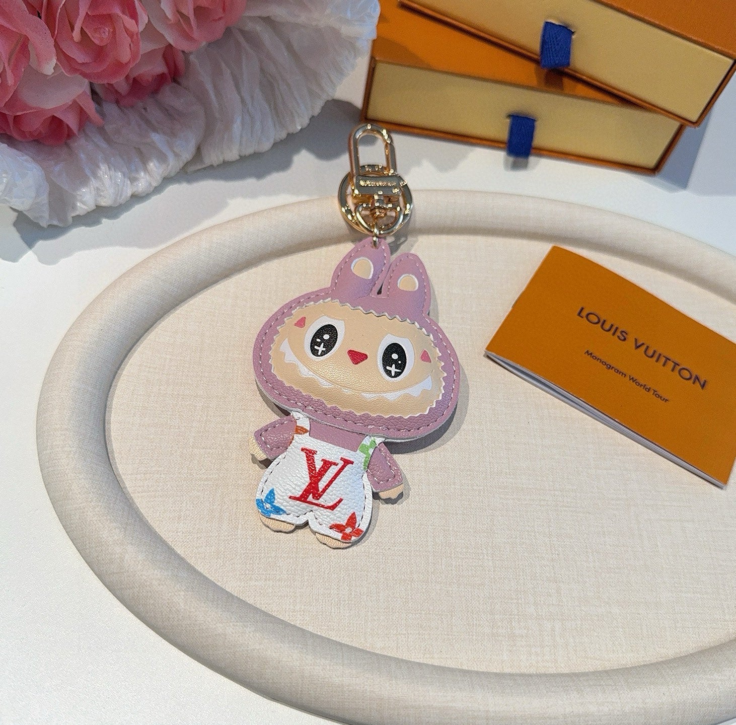 LV Pink Labubu Charm