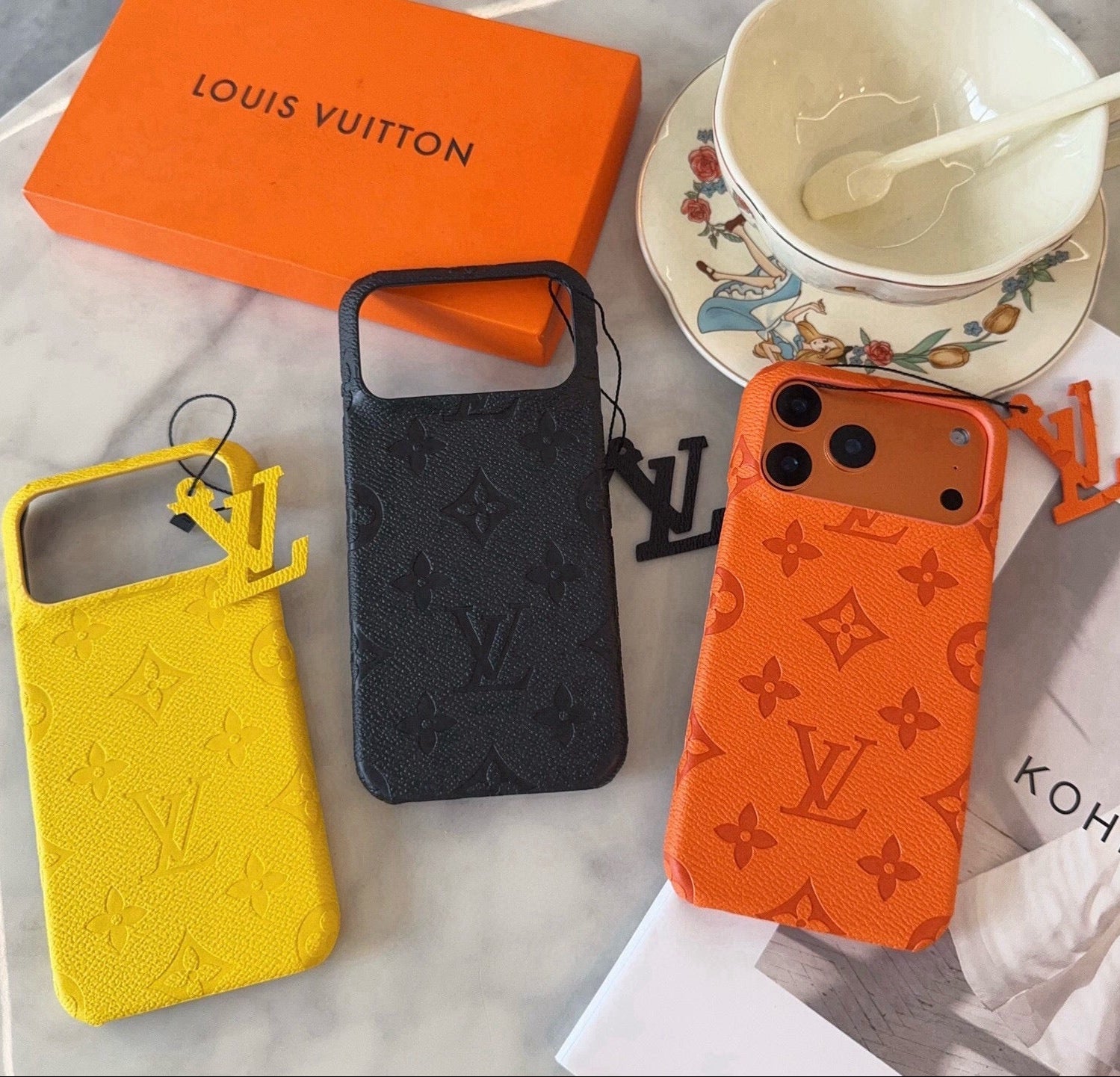 Louis Vuitton Phone Case with Logo Charm 393897