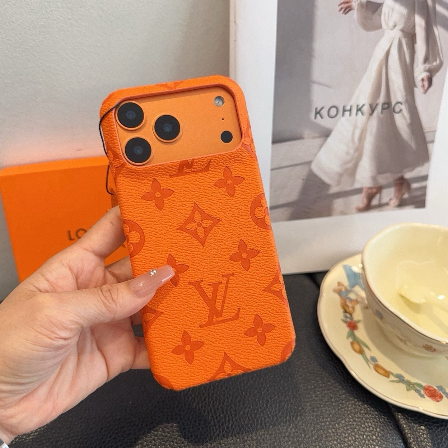 Louis Vuitton Phone Case with Logo Charm 393897